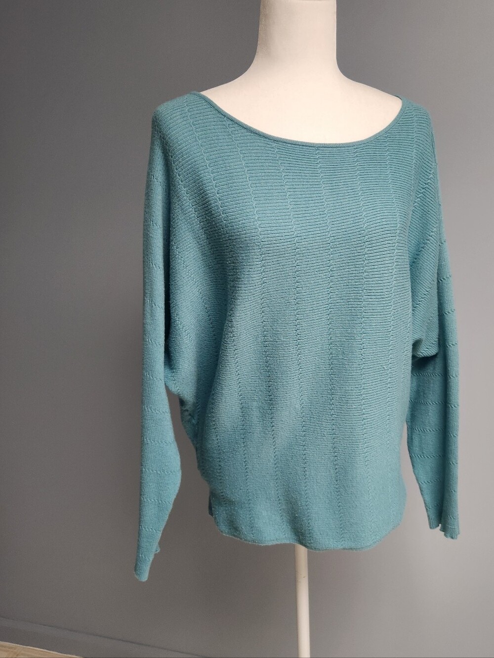 Cyrus Light Teal Boatneck Sweater